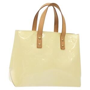 LOUIS VUITTON Monogram Vernis Reade PM Hand Bag Perle M91336